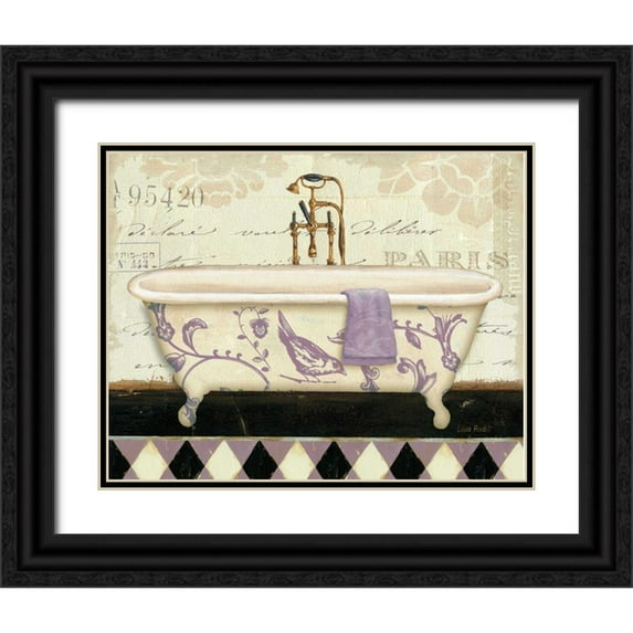 Audit, Lisa 32x26 Black Ornate Wood Framed with Double Matting Museum Art Print Titled - Lavender Marche de Fleurs Bath II