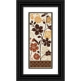thumbnail image 1 of Audit, Lisa 8x14 Black Ornate Wood Framed with Double Matting Museum Art Print Titled - Botanical Touch Panel II, 1 of 4