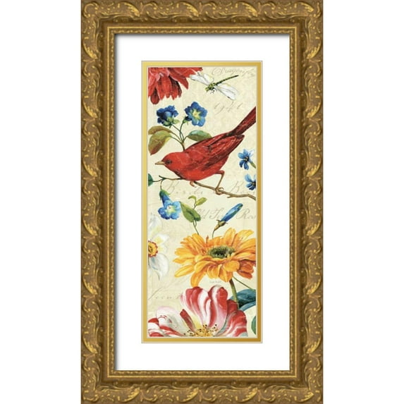 Audit, Lisa 8x14 Gold Ornate Wood Framed with Double Matting Museum Art Print Titled - Rainbow Garden VII