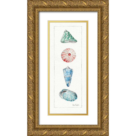 Audit, Lisa 8x14 Gold Ornate Wood Framed with Double Matting Museum Art Print Titled - Sea Finds III