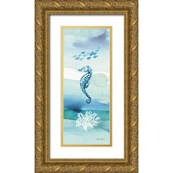 Audit, Lisa 8x14 Gold Ornate Wood Framed with Double Matting Museum Art Print Titled - Sea Life VIII no Border
