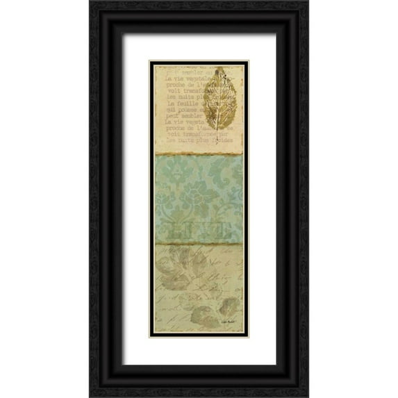 Audit, Lisa 9x18 Black Ornate Wood Framed with Double Matting Museum Art Print Titled - Forest Walk Panel II