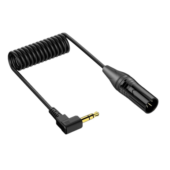 Auditory Link Cable 3.5mm TRS Male to 3Pin Male/Female Coiled Cable Stretch