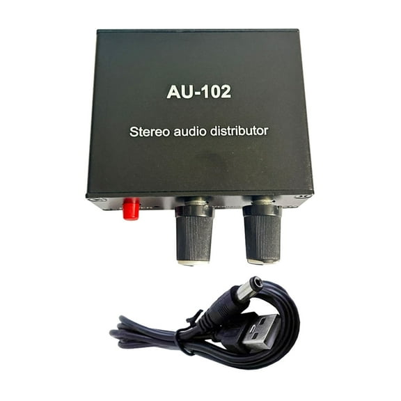 Auditory Splitter Box 2 Channel Sound Signals Distributor 1x2 auditory Distribution Device Perfect for Audiophiles