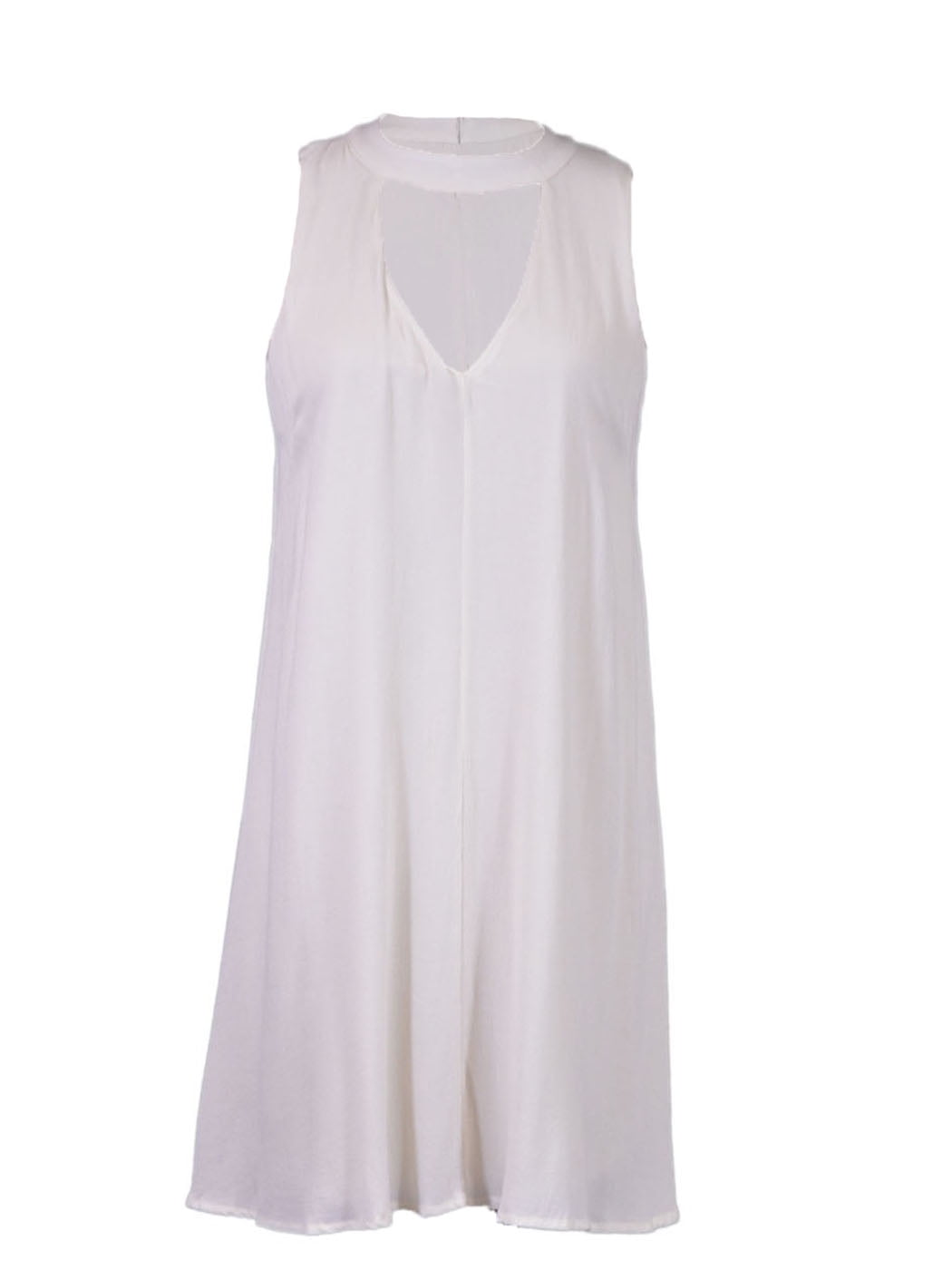 Audrey 3+1 Mod Inspired Feminine Cut Out Neckline Sleeveless Woven Dress -  Walmart.com