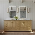 thumbnail image 1 of Audrey 84 in. Bath Vanity Set in Oak with White Quartz Top and Undermount Basin, 1 of 10