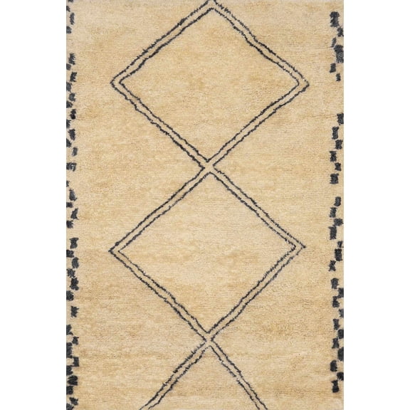 BoutiqueRugs Audrey Bohemian, Transitional Area Rug - Ivory, Charcoal - 2' x 3'