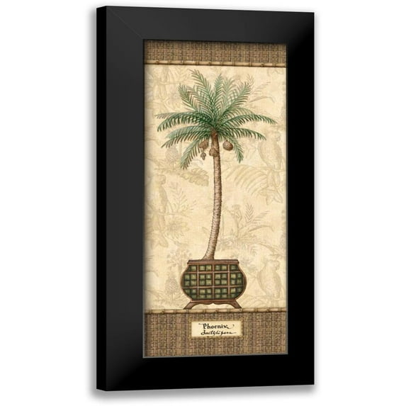 Audrey, Charlene 10x18 Black Modern Framed Museum Art Print Titled - Botanical Palm II