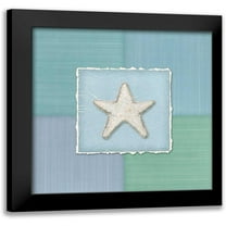 Audrey, Charlene 12x12 Black Modern Framed Museum Art Print Titled - Blue Sea I