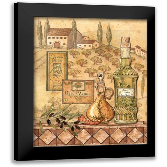 Audrey, Charlene 12x14 Black Modern Framed Museum Art Print Titled - Flavors of Tuscany I