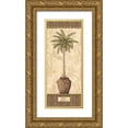 thumbnail image 1 of Audrey, Charlene 15x32 Gold Ornate Wood Framed with Double Matting Museum Art Print Titled - Botanical Palm III, 1 of 4