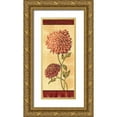 thumbnail image 1 of Audrey, Charlene 15x32 Gold Ornate Wood Framed with Double Matting Museum Art Print Titled - Dahlia I, 1 of 4