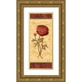 thumbnail image 1 of Audrey, Charlene 15x32 Gold Ornate Wood Framed with Double Matting Museum Art Print Titled - Red Passion Renonculus, 1 of 4