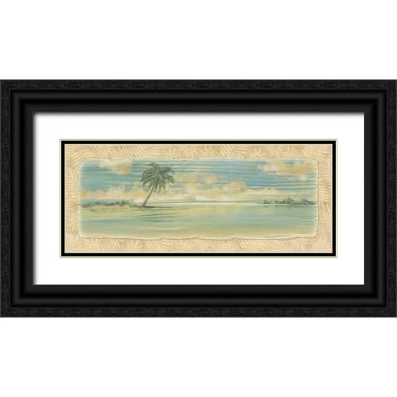 Audrey, Charlene 18x10 Black Ornate Wood Framed with Double Matting Museum Art Print Titled - Oasis I