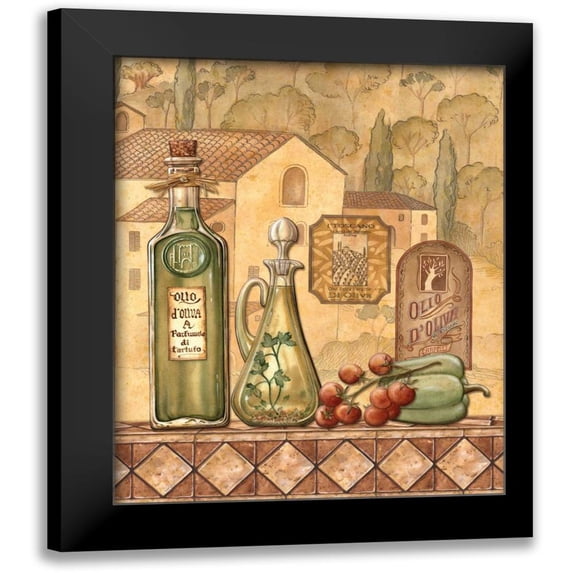Audrey, Charlene 20x24 Black Modern Framed Museum Art Print Titled - Flavors of Tuscany III