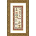 thumbnail image 1 of Audrey, Charlene 8x14 Gold Ornate Wood Framed with Double Matting Museum Art Print Titled - Coastal III, 1 of 4