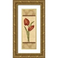 thumbnail image 1 of Audrey, Charlene 9x18 Gold Ornate Wood Framed with Double Matting Museum Art Print Titled - Fleurs Exotiques III, 1 of 4