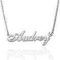thumbnail image 1 of Audrey Custom Name Necklace Customized Personalized Plated Name Necklace for Mother Daughter Friendship Women Valentine's Day Christmas Birthday New Year Silver, 1 of 7