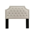 thumbnail image 1 of Audrey Fabric Upholstered King Cal. King Headboard in Off White Ivory Fabric, 1 of 4