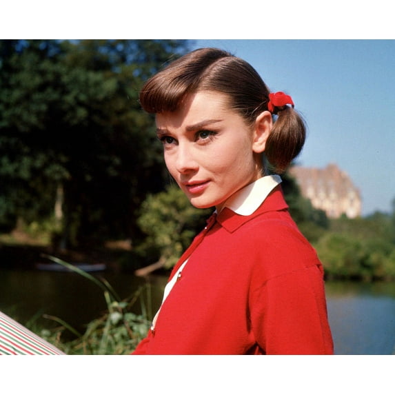 Audrey Hepburn 24x36 Movie Poster in red jacket Love in the Afternoon