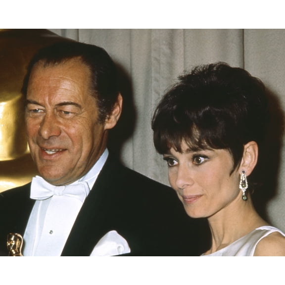 Audrey Hepburn And Rex Harrison In My Fair Lady Candid At Academy Awards Oscars 24X36 Classic Hollywood Poster