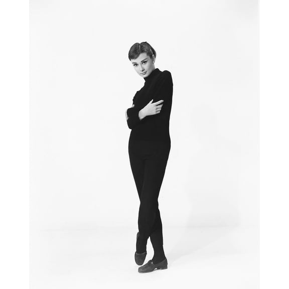 Audrey Hepburn B&W Sabrina Fashion Icon 24X36 Poster