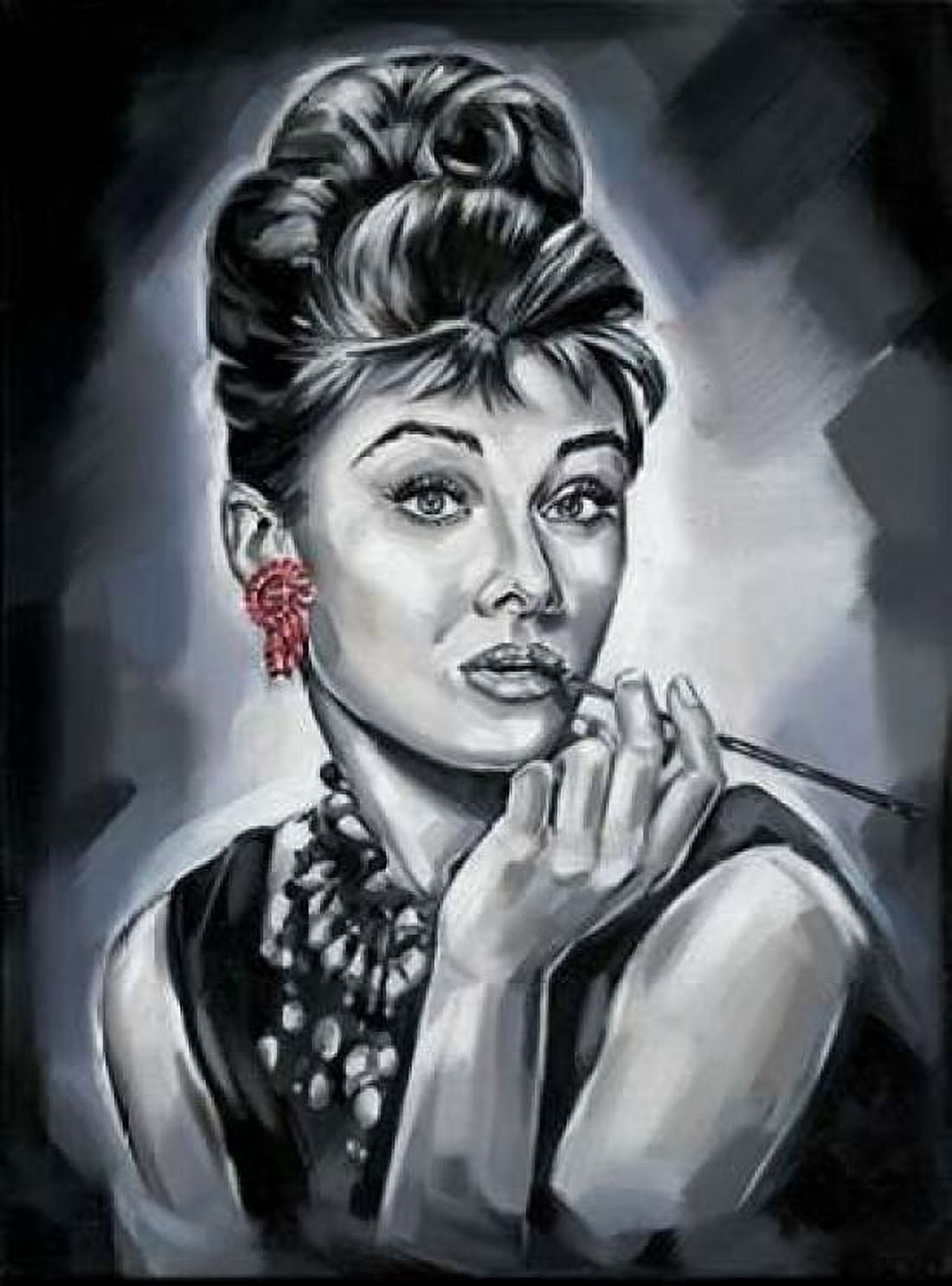 Audrey Hepburn Canvas Art - Wendy Fields (18 x 24)