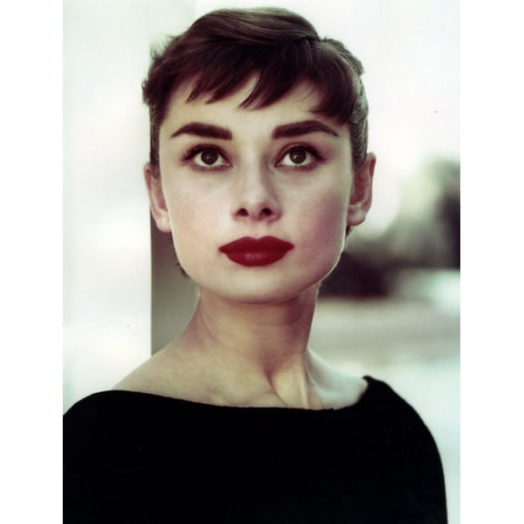 Audrey Hepburn Color Portrait Metal Sign 8inx 12in Print on Metal 8x12 Square Adults Metal Prints