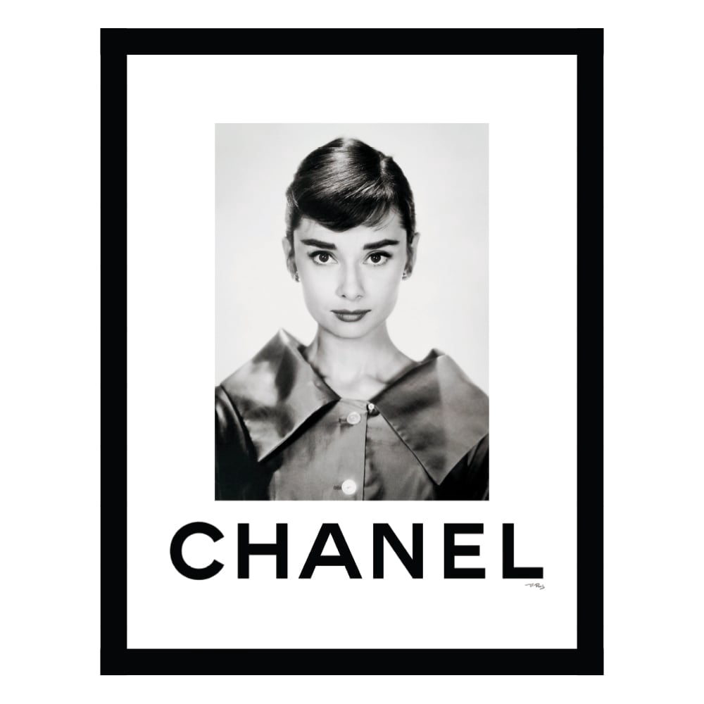 Audrey Hepburn Designer Fashion Framed Print