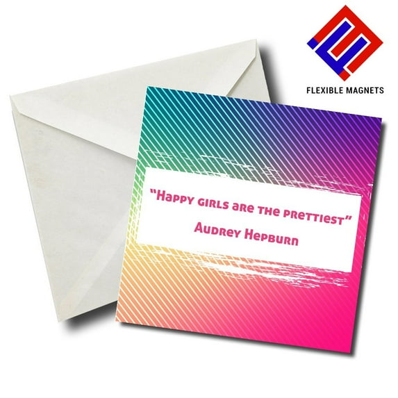 Audrey Hepburn Inspirational Quote Magnet for refrigerator. Great Gift! By Flexible Magnets
