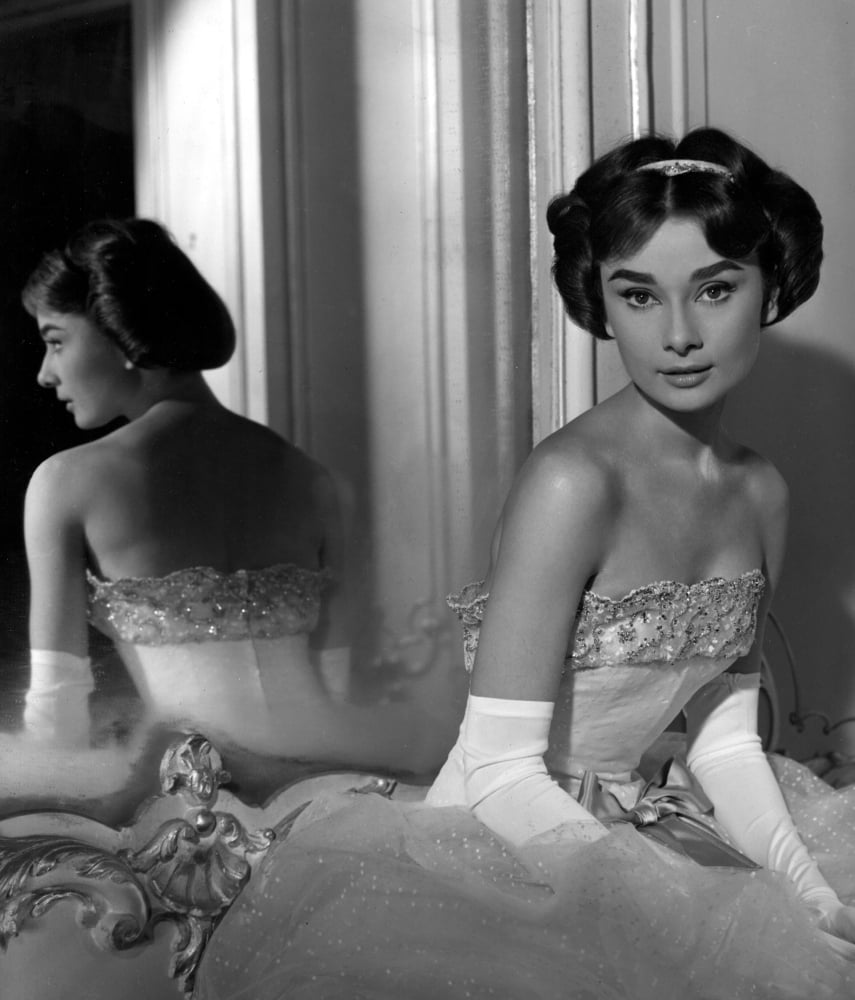 Audrey Hepburn On The Set Of Love In The Afternoon Canvas Art - (16 x 20)