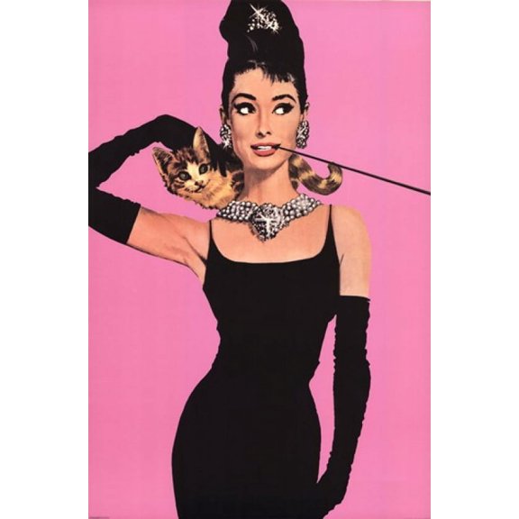 Audrey Hepburn - Pink Poster (24 x 36)