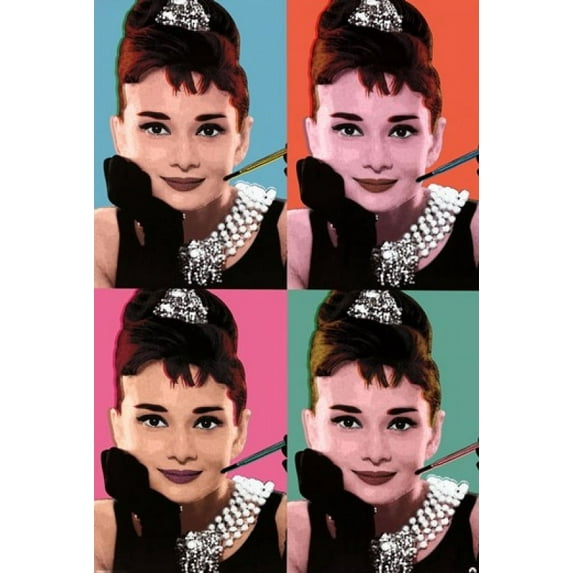 Audrey Hepburn - Pop Art Laminated Poster (24 x 36)
