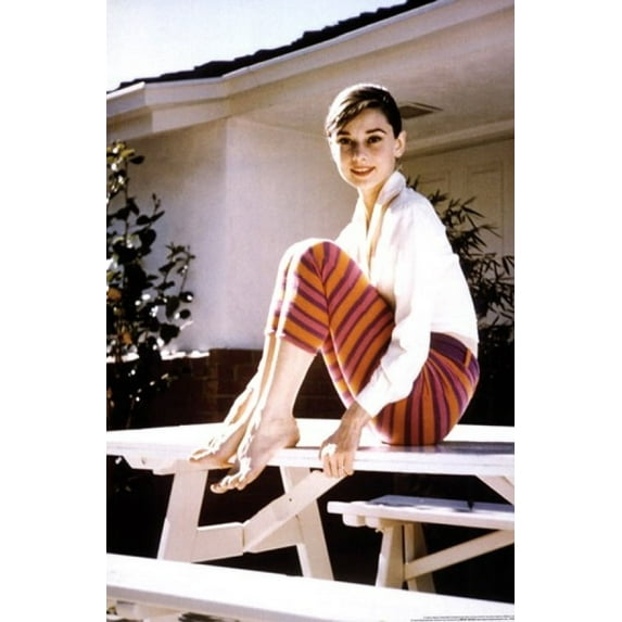 Audrey Hepburn - Stripes Laminated Poster (24 x 36)