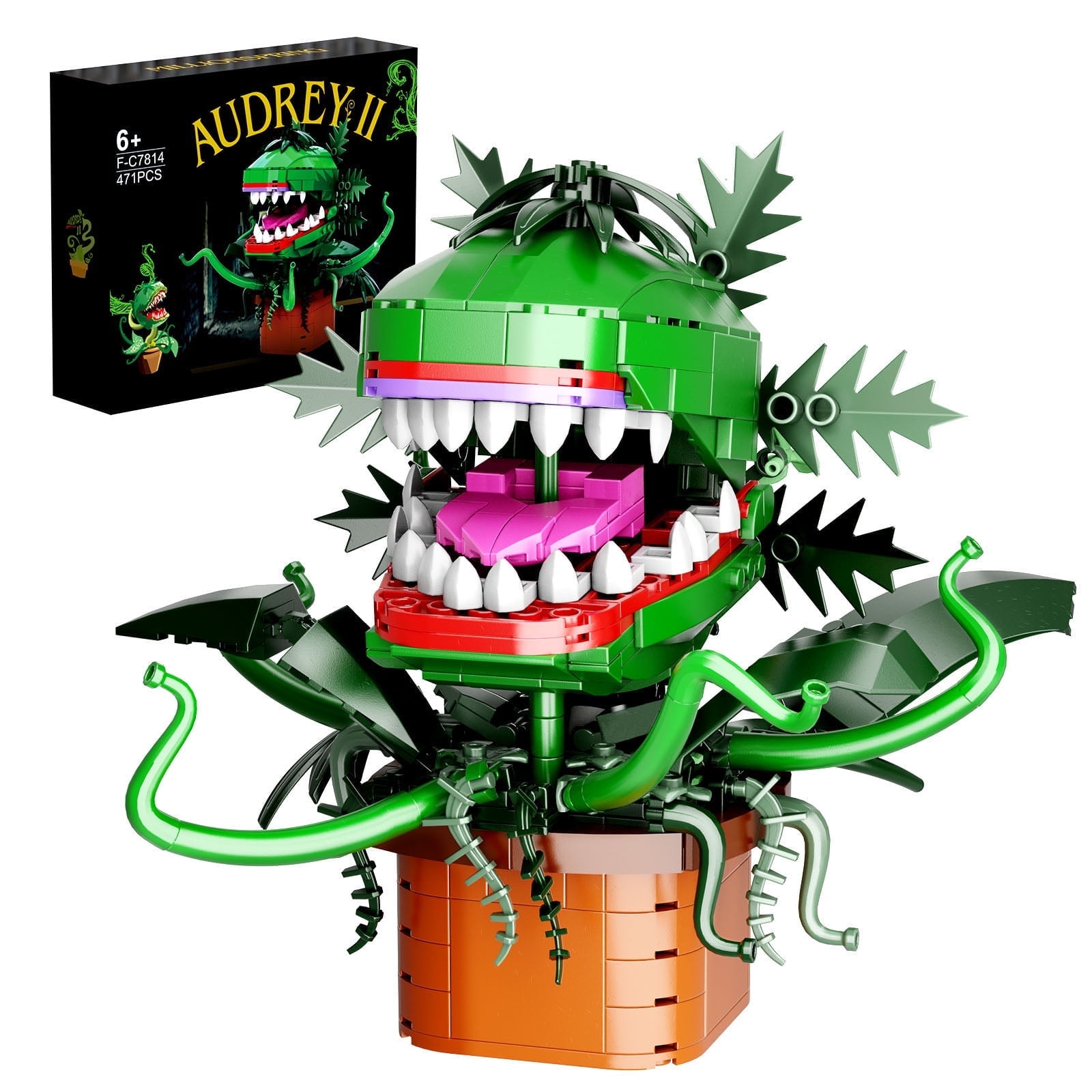 Building Boat Audrey II Building Block Kit Cannibal Flower Toy - Main Image