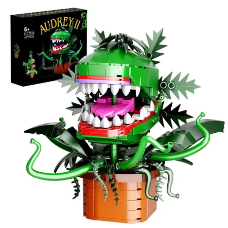 Audrey II Building Block Kit Cannibal Flower Building Blocks Toys, Cannibal with Openable Mouth Gift for Tv Fans Birthday Christmas Halloween(457pcs)