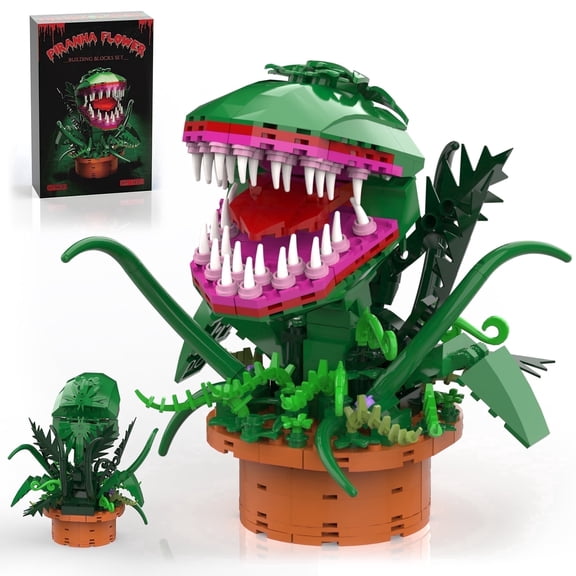 Audrey II Building Blocks Compatible for Lego - Little Shop of Horrors Piranha Plant with Openable Mouth, 344pcs - Gift for Fans, Kids & Adults