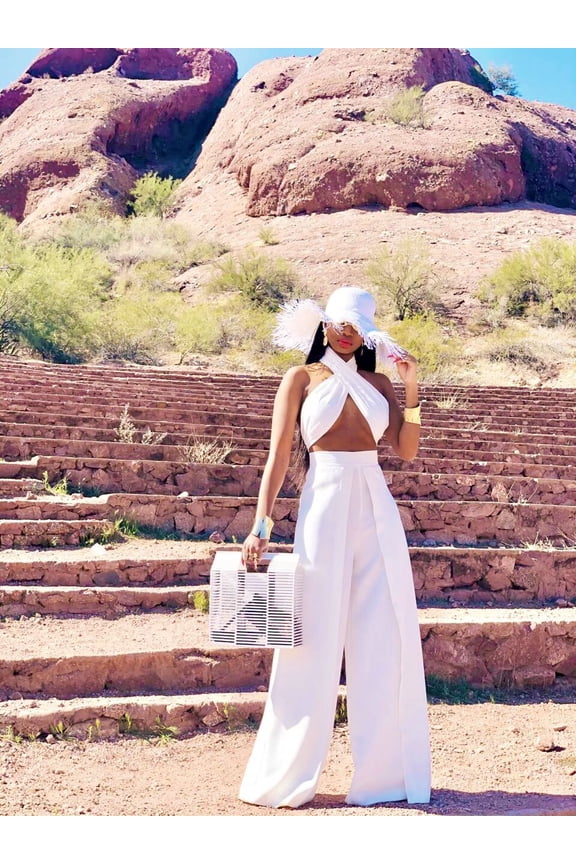 Audrey Ivory Draped Pants