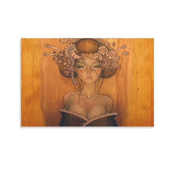 Audrey Kawasaki Fantasy Painting Art Canvas Art Poster And Wall Art Picture Print Modern Family Bedroom Decor Posters,Unframe-style,12x18inch(30x45cm)