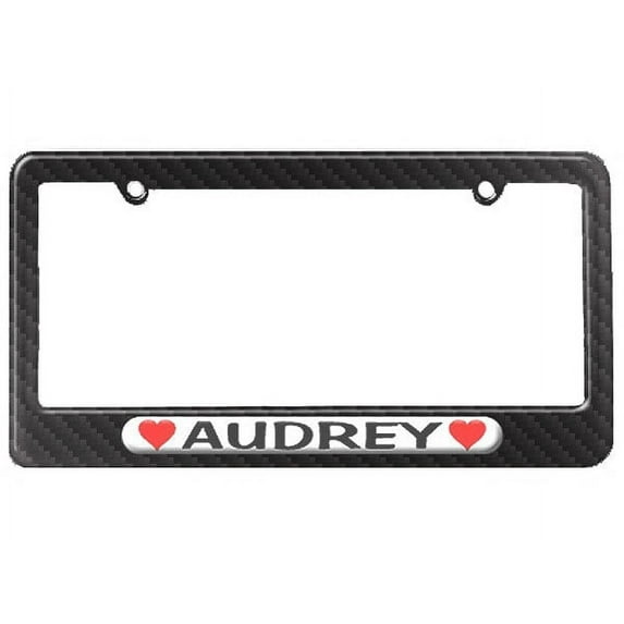 Audrey Love with Hearts License Plate Frame