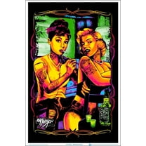 Audrey & Marilyn Tattoo by James Danger Harvey Blacklight Poster, Officially Licensed - 23 x 35 in.
