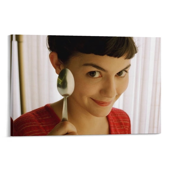 Audrey Tautou Poster French Actress Wall Art Poster Scroll Canvas Painting Picture Living Room Decor Home 08x12inch(20x30cm)
