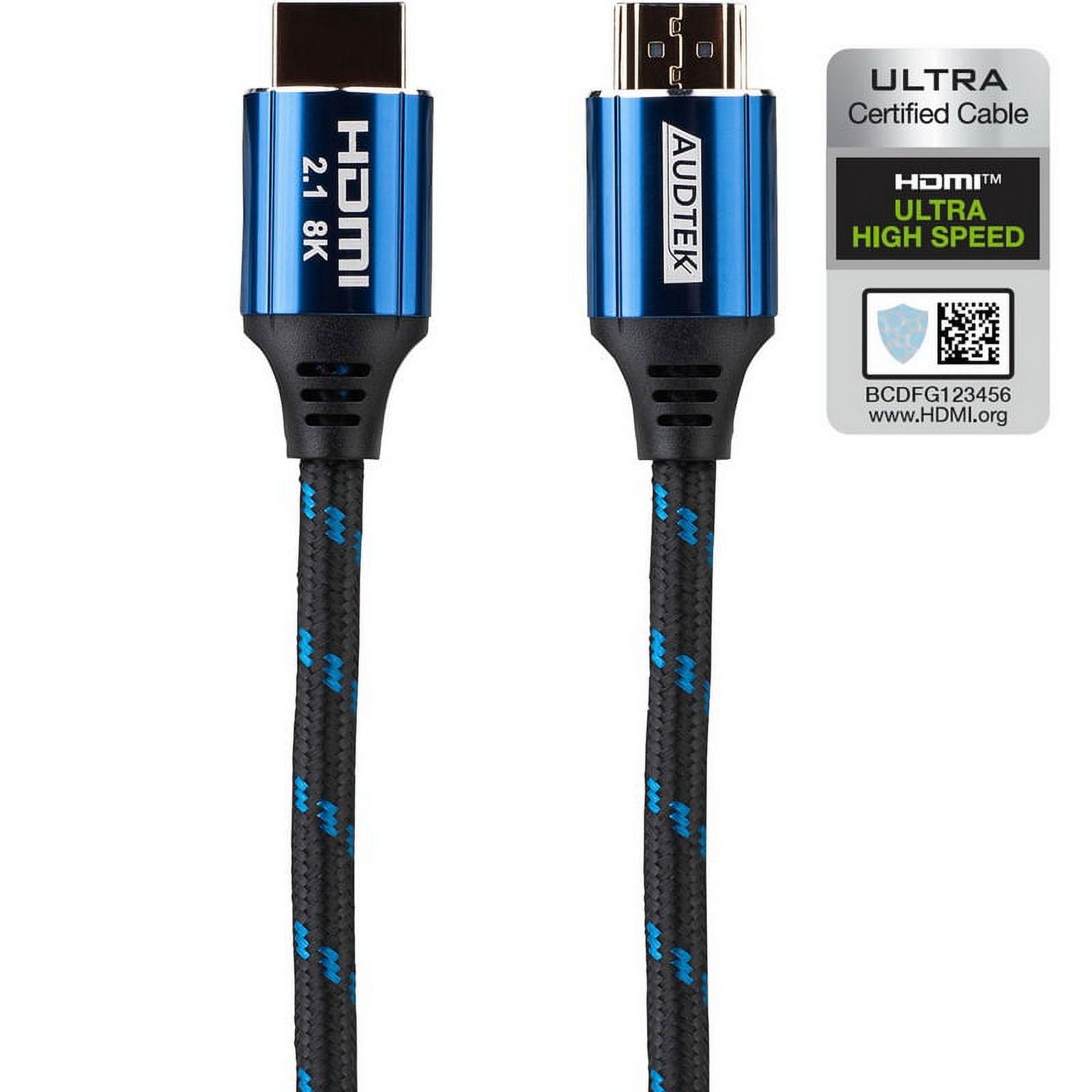 Audtek Premium Certified Ultra HD HDMI 2.1 Cable 8K60 Hz HDR 48 Gbps 16 ft.