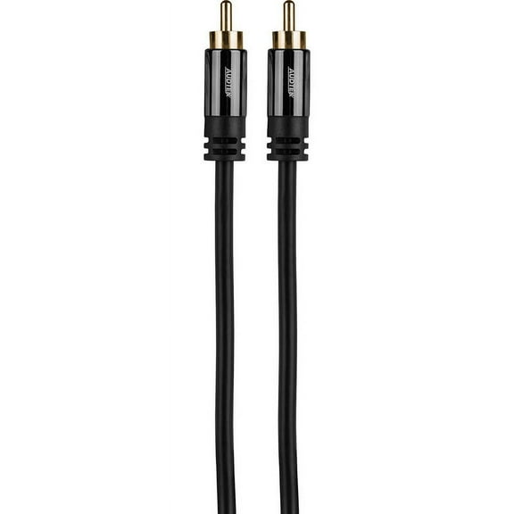 Audtek SMC18 Premium Single RCA Audio Video Subwoofer Cable with Metal Shell 18 ft.
