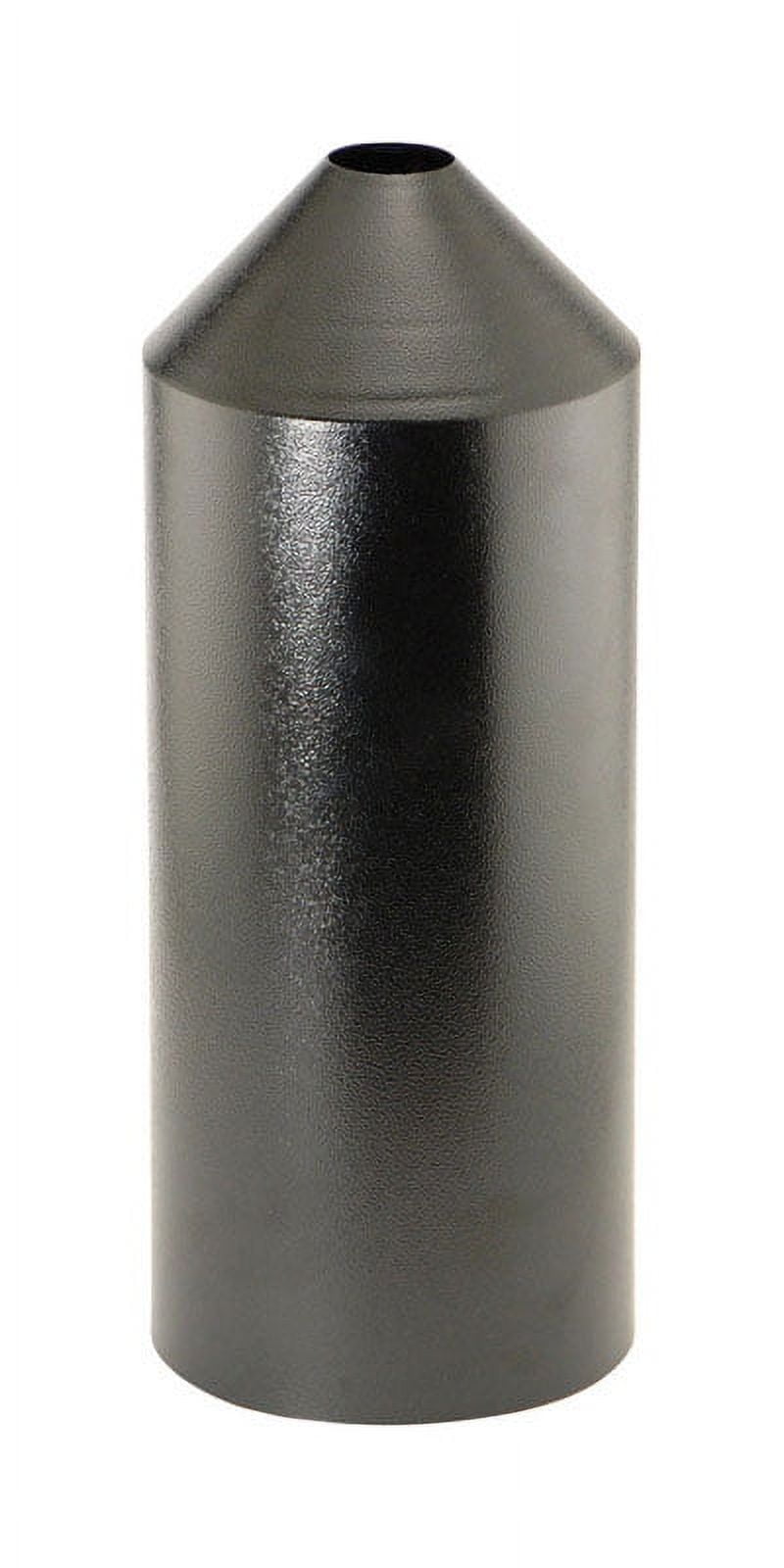 Black Powder-Coated Steel Torpedo Squirrel Baffle
