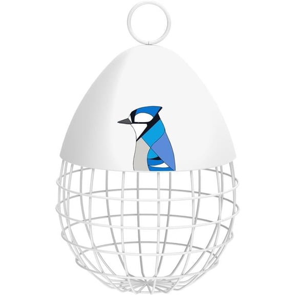 Audubon 23940 Limited Edition Egg Picnic Peanut & Suet Ball Wild Bird Feeder, White