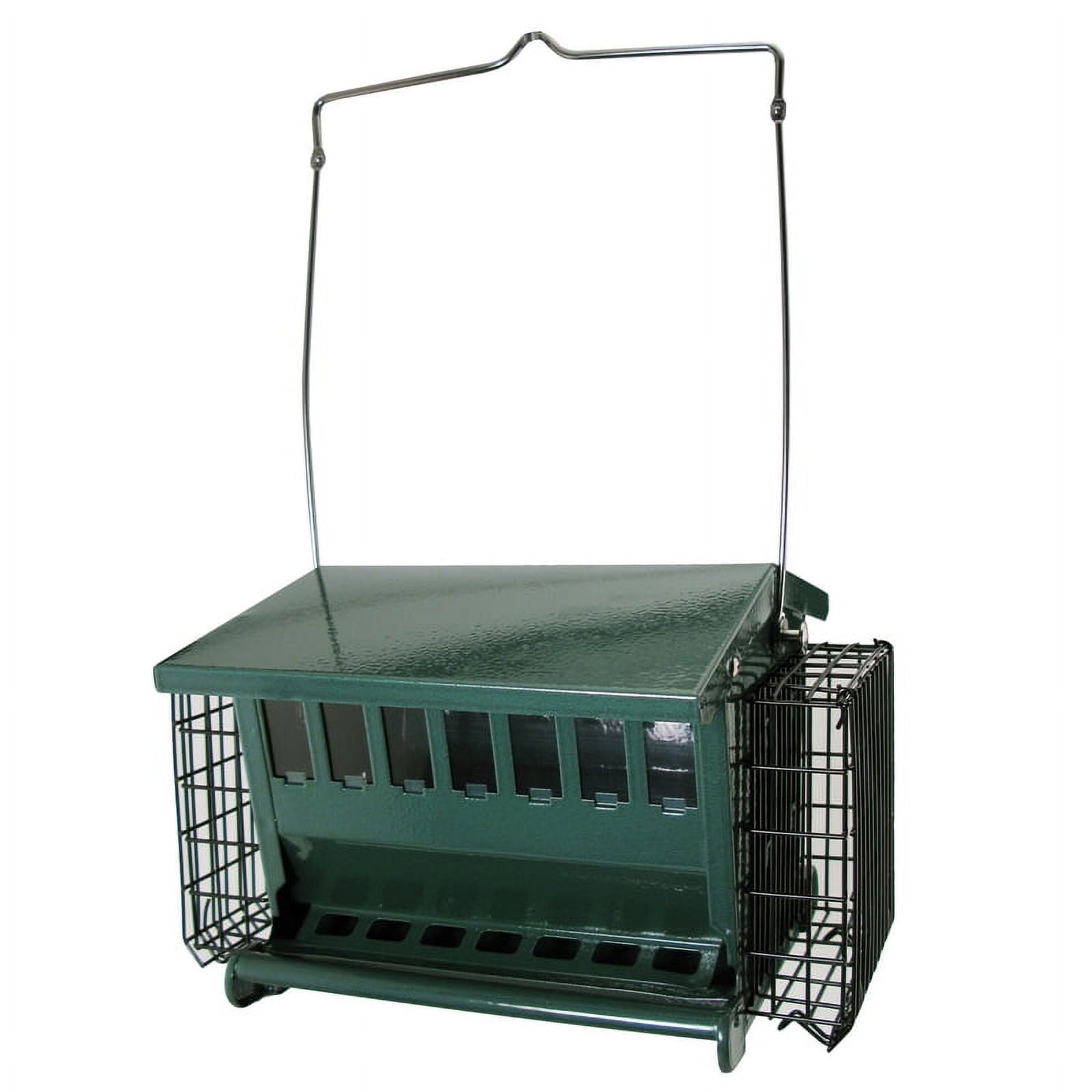 Audubon 7454 11" X 7" Dark Green Steel Seeds 'N More Bird Feeder