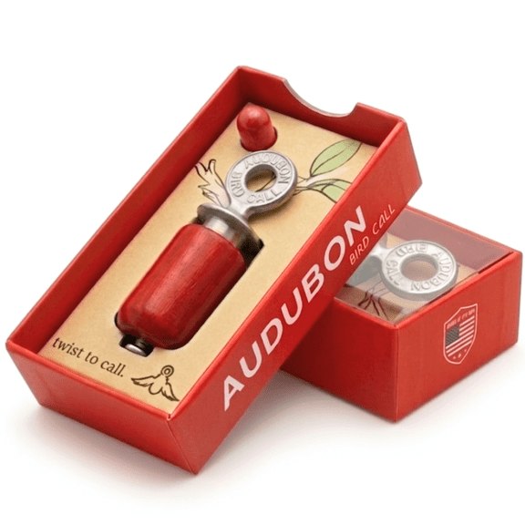 Audubon Bird Call - Red Gift Box Package with Gift for Bird Lovers, Hunters, Hikers, Nature and Outdoor Enthusiasts