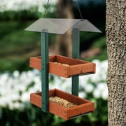 Audubon Going Green Double Platform Bird Feeder - Removable Tray - Green