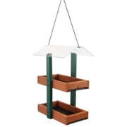 Audubon Going Green Double Platform Bird Feeder - Removable Tray - Green